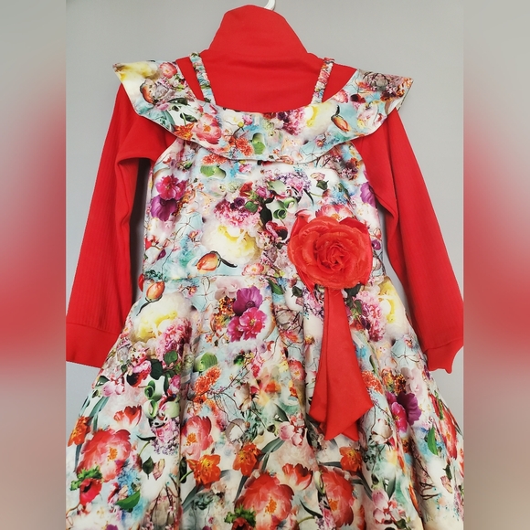 FALL SPECIAL Flower dress set for girls age ( 6/7) - Picture 4 of 10